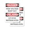 Signmission High Voltage Keep Out Bilingual Danger Sign, Plastic, 7in W x 10in L, 2PK OS-2PACK-DS-P-710-L-19391 - alternate 1